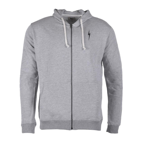 Essential Fleece Zip Hoodie - Lightning Bolt Surf Co Hoodie Lightning Bolt Extra Extra Large Heather Grey 