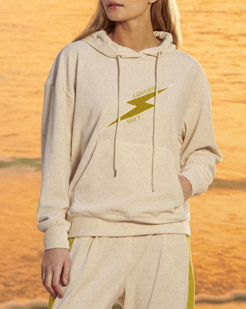 Green Bolt Hoodie - Lightning Bolt Surf Co Hoodie Lightning Bolt Small  
