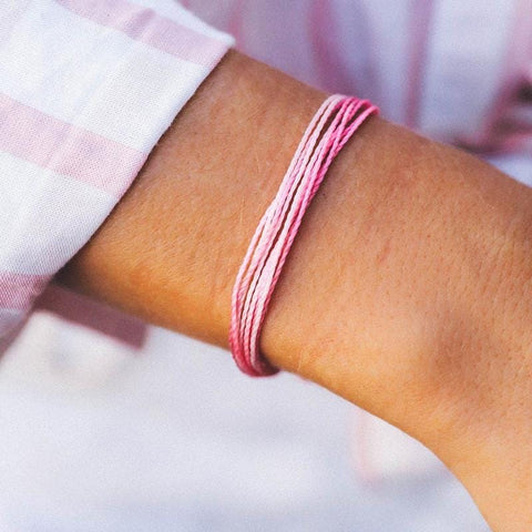 Pura Vida - Charity Bracelet - Charity: Boarding for Breast Cancer Bracelet Pura Vida   