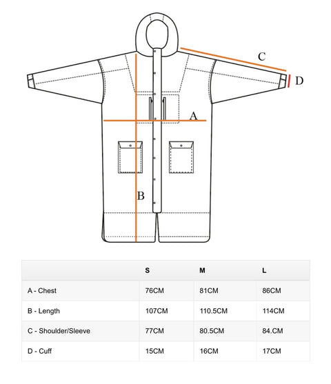 Ryde Changing Robe - Pro-Vis Longsleeved Coat Changing Robe Ryde   